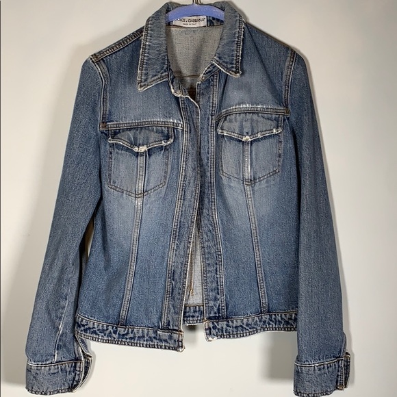 Dolce & Gabbana Jackets & Blazers - DOLCE & GABBANA DISTRESSED JEAN DENIM JACKET